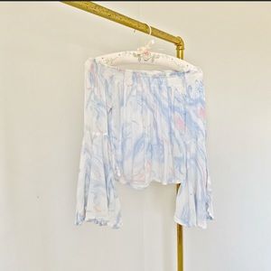 Hollister off shoulder Bell Sleeve Top
